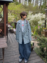 Check tailored ss jacket
