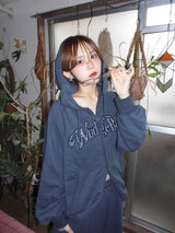 Patchwork Logo zip hoodie