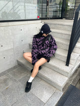 徽標蓬鬆的針織