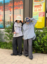 N徽標檢查長襯衫