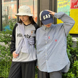 N徽標檢查長襯衫