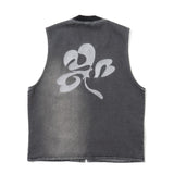 三葉草徽標牛仔布背心