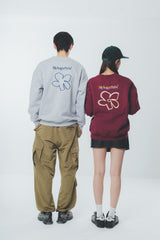 writing flower logo sweat
