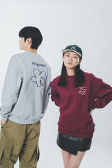 writing flower logo sweat
