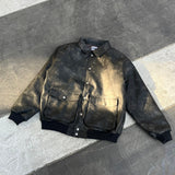 Tagging Logo Vintage Leather Jacket