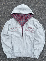 check reversible zip parker