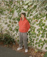 quilting stitch half zip anorak