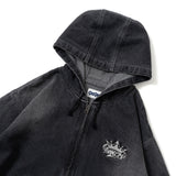 King Logo Vintage Denim Hoodie