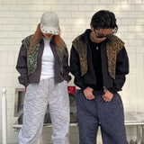 Leopard 2way blouson