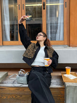 Leopard 2way blouson