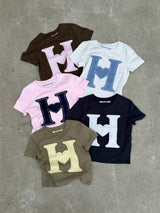 H HEART RHINESTONE TEE