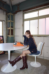 【jouetie×HTH】フリルフラワーニットTOPS