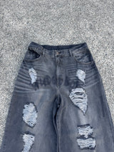 damage print denim