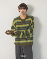 Wool Mix Shaggy v Necker Sweater
