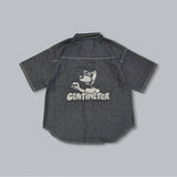 단단한 CMT 통치자 데님 셔츠