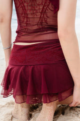 Angel wing mini skirt