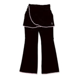 Velvet Layered Skirt Pants