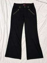 Rayon Linen Low-Rise Pants