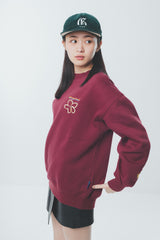 writing flower logo sweat