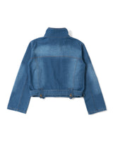 WASHED BELT DENIM JACKET