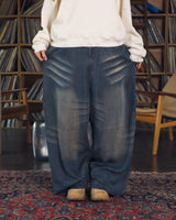 Overdyed wide baggy rayon summer denim