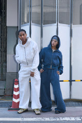 rhinestone curve sweat pants