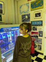 Butterfly logo rhinestone rich sweat