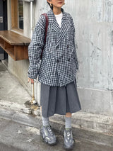 Check tailored ss jacket