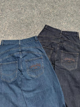 復古風格側縫氣球牛仔褲