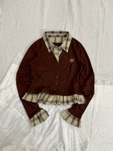 레이어드 카디건 확인 【yung】