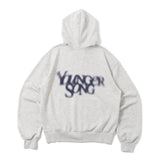 over dye universal logo zip hoodie