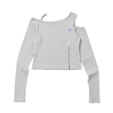 rib shoulder long tee