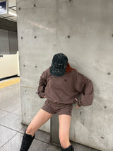 glitter crew sweat shirt