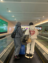 像心臟徽標汗水褲一樣復古