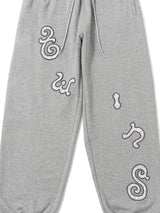 Lace twins logo sweat pants