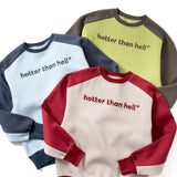 バイカラーラグランスウェット