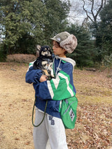 bi-color nylon blouson