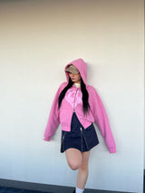 心臟徽標拉鍊連帽衫