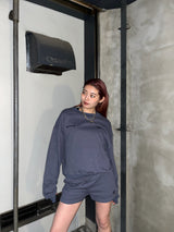 glitter crew sweat shirt