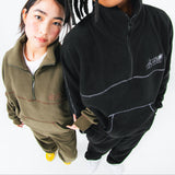 Half zip fleece setup