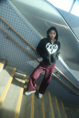 HTH×Dickies Side zip wide pants