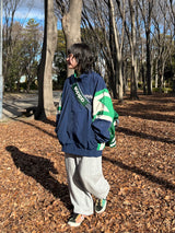 bi-color nylon blouson