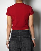 HEART LOGO APPLIQUÉ CROPPED TEE