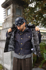 western faux leather down vest