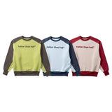 バイカラーラグランスウェット