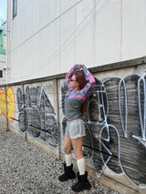 layered border sheer knit