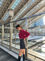 shaggy cropped cardigan