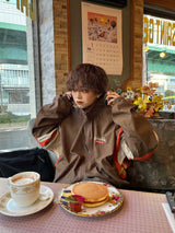 bi-color nylon blouson