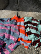 layered border sheer knit