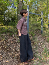 復古風格側縫氣球牛仔褲